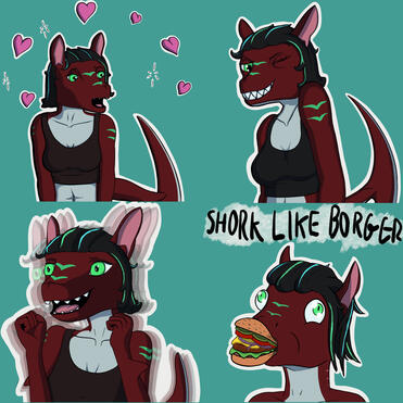 Social sticker sheet for Serena (character owned by me)